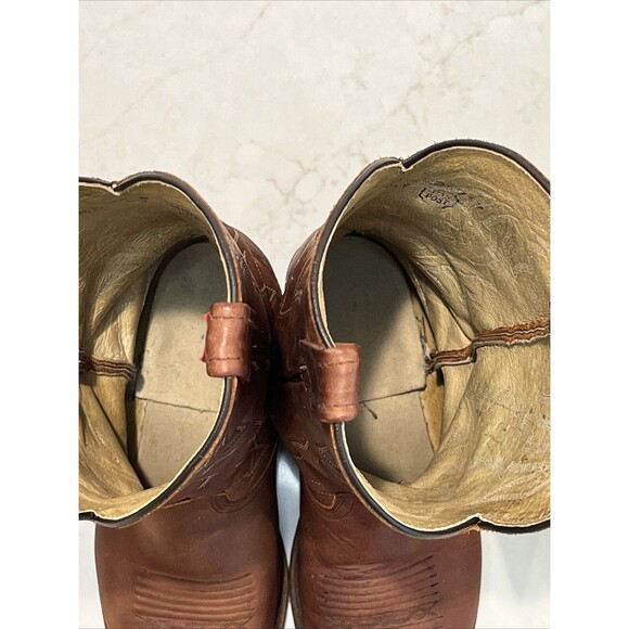 Dan Post x Marlboro Vintage Western Pointed Cowboy Boots Leather Mens 10 D Brown - Picture 12 of 16